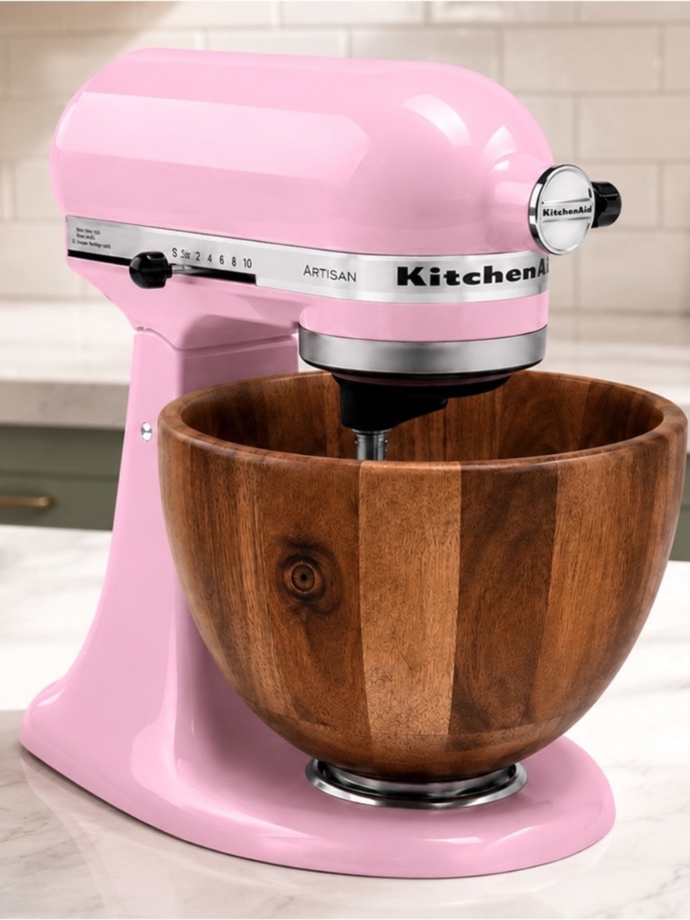Wooden Bowl for KitchenAid Artisan Stand Mixer